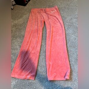 Vintage Juicy Couture Peach coral velour Large sweatpants